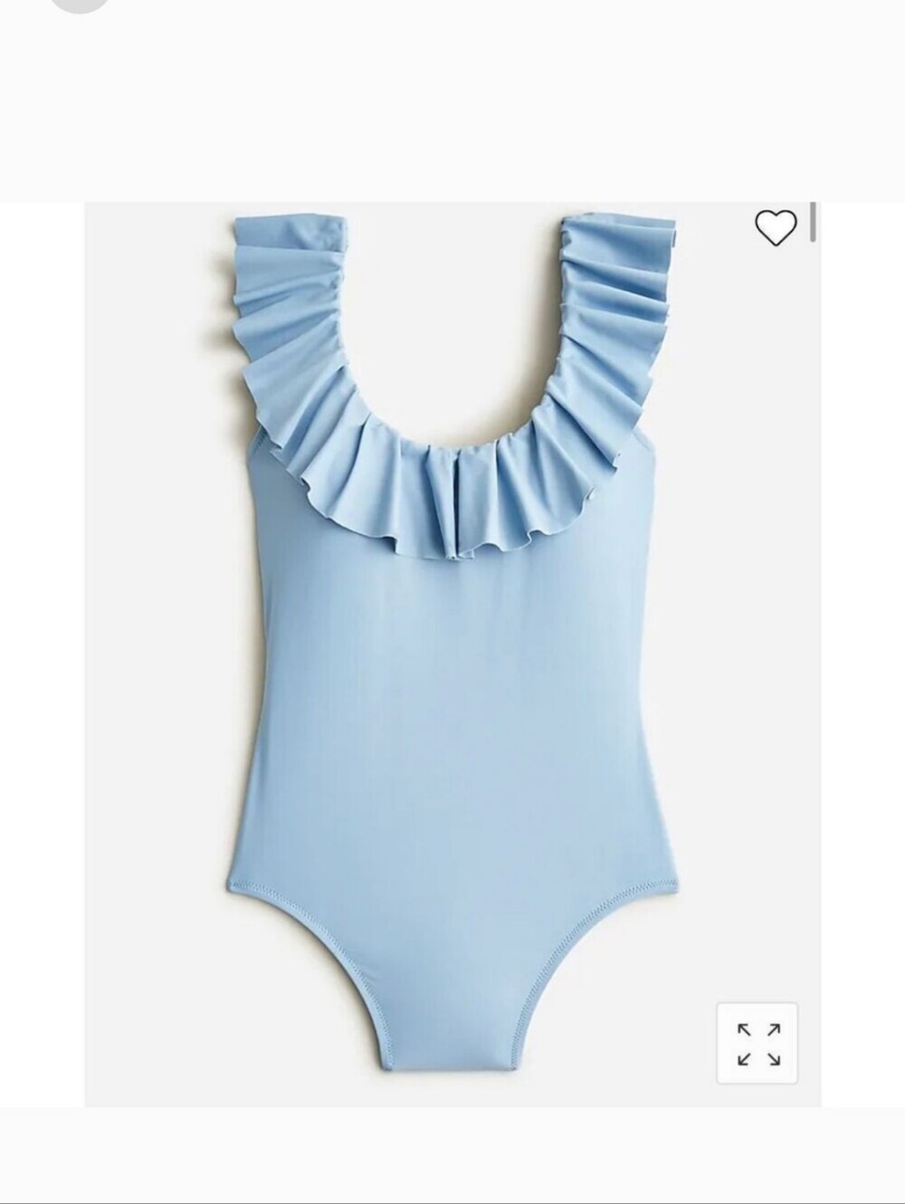 J. Crew Blue and Peach Ruffle One Piece Swimsuit